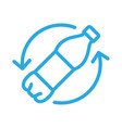 recycle plastic bottle icon logo badge vector image vector image