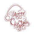 text and curls in the form of santa claus vector image vector image
