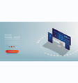 business analytics dashboard technology computer vector image vector image