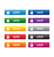 lock buttons vector image vector image