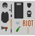riot objects vector image vector image