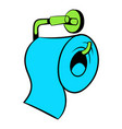 toilet paper icon cartoon vector image
