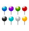 ball isolated pin icon needle round vector image vector image