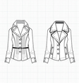 fashionable clothes lady vector image