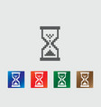 pixel hourglass icons vector image vector image