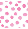 watercolor polka dot pattern pink on white vector image