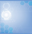 abstract blue technology triangles and hexagon vector image vector image