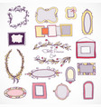 collection hand drawn doodle design elements vector image vector image