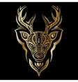 deer head polynesian tattoo style vector image
