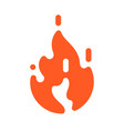 fire flames with sparks new orange icon vector image