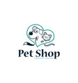 pet shop logo design vector image