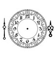 vintage clock vector image vector image