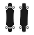 longboards set of two styles top and bottom view vector image