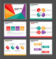 red green orange purple presentation templates set vector image