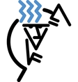 stick figure climbing vector image vector image