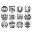 brewing industry beer house bar and pub icons vector image vector image