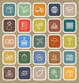 logistics line flat icons on brown background vector image vector image
