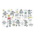 astronaut set vector image