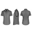 mens black short sleeve vector image vector image