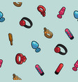 sex shop color outline isometric pattern vector image vector image