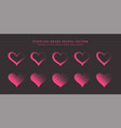 stipple pink heart shape collection of various vector image