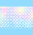 mermaid holographic background in fantasy style vector image