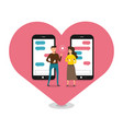 online dating application vector image