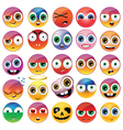 collection of different emoji faces vector image