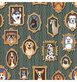 dogs pattern vector image