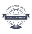 ecology and environment earth day isolated vector image vector image