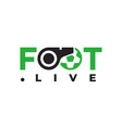 football logotype template with ball and whistle vector image