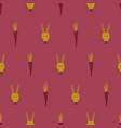 seamless pattern with bunny faces and carrots vector image vector image