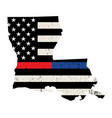 state louisiana police and firefighter support vector image