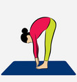 Woman Doing Surya Namaskar Royalty Free Vector Image