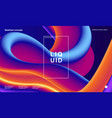 abstract design template with 3d flow shapes vector image