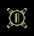 art deco modern monogram vector image