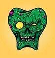 dental teeth zombie halloween vector image vector image
