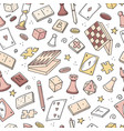 hand drawn seamless pattern board game vector image