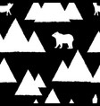 polar white bears and foxes with triangle vector image