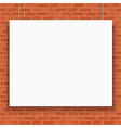 banner on brick wall vector image