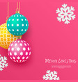 christmas bright multi-colored baubles vector image