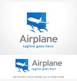 plane logo template vector image