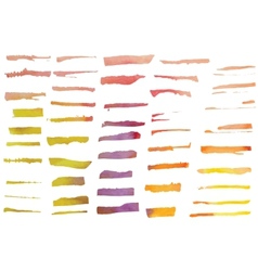 Set watercolor brushes Royalty Free Vector Image