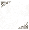 floral vine menu template vector image