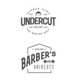 set vintage barbershop labels templates vector image
