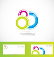 abstract colored circles logo vector image