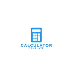 Simple calculator logo icon design template Vector Image