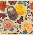 seamless pattern on the theme of love with roses vector image