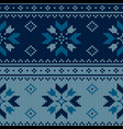 christmas knitted pattern winter geometric vector image vector image