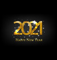 happy new year postcard with golden text vector image